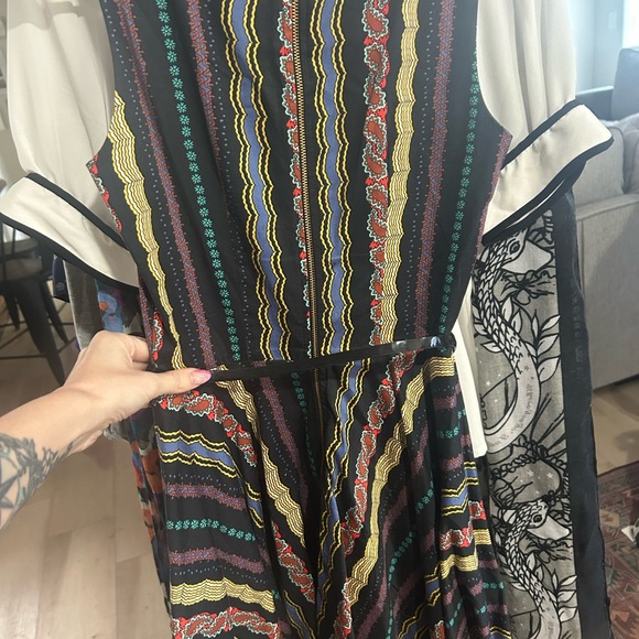 Closet Multicolor Striped Fit and Flare Dress with Belt - Picture 5 of 5